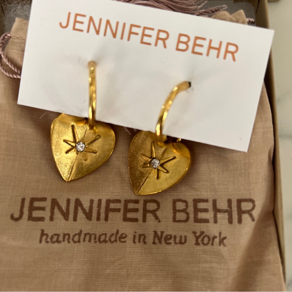 Jennifer Behr Heart Earrings New